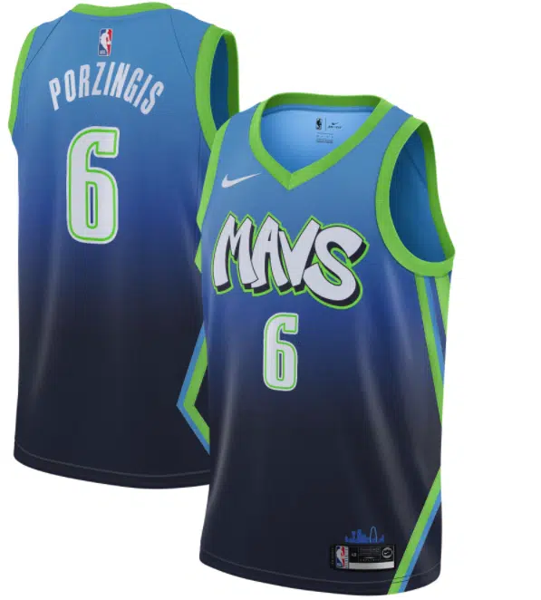 maillot city dallas mavericks kristaps porzingis