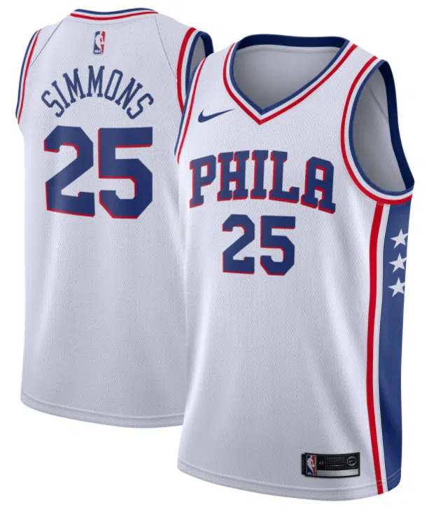 maillot association 76ers ben simmons