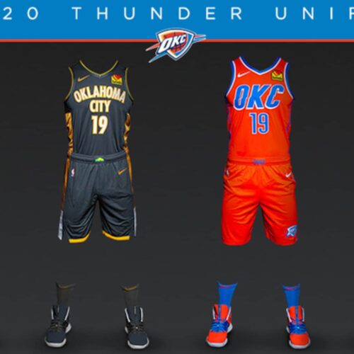 Image de l'article Nike dévoile le maillot officiel du Oklahoma City Thunder 2019-2020 pour les gros matchs : la “Statement Edition”