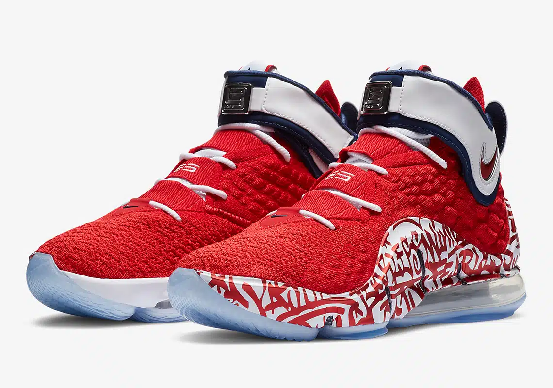 lebron 17 graffiti remix red