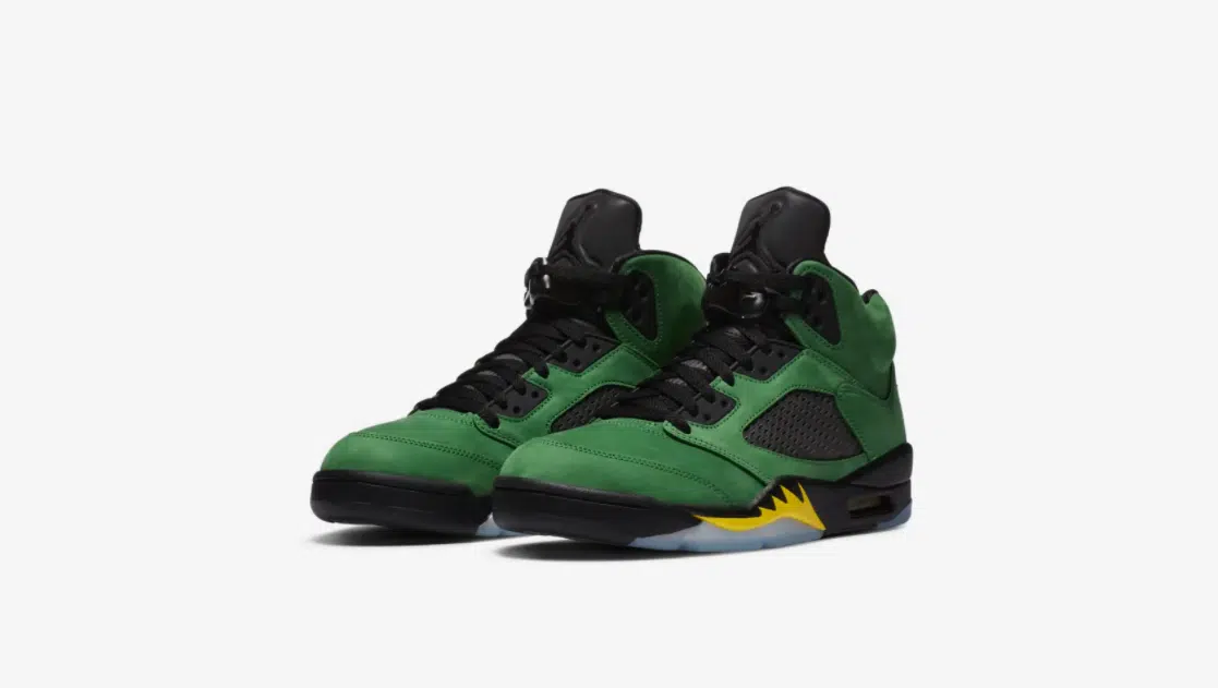 air jordan 5 apple green oregon ducks