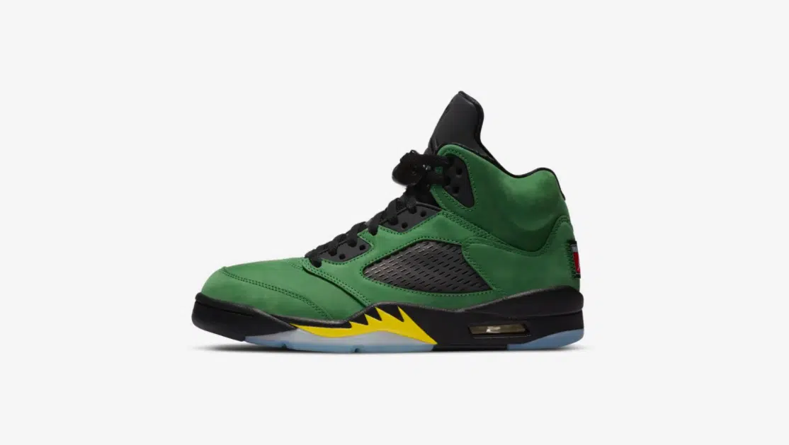 air jordan 5 apple green oregon ducks
