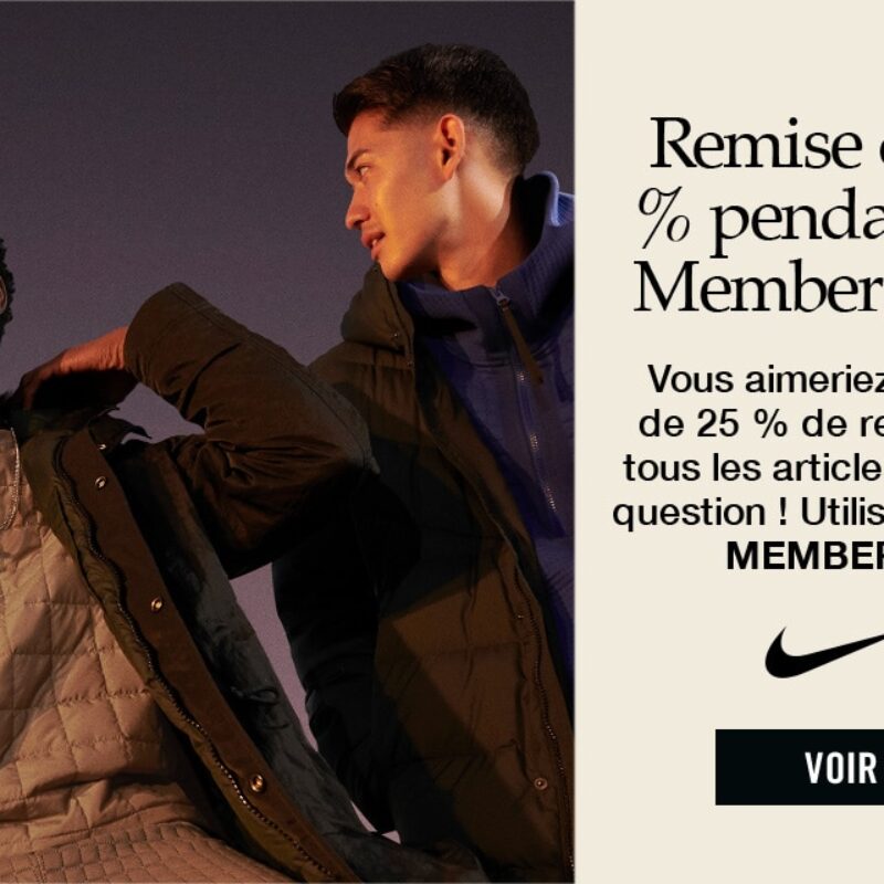 nike single days 25% remise
