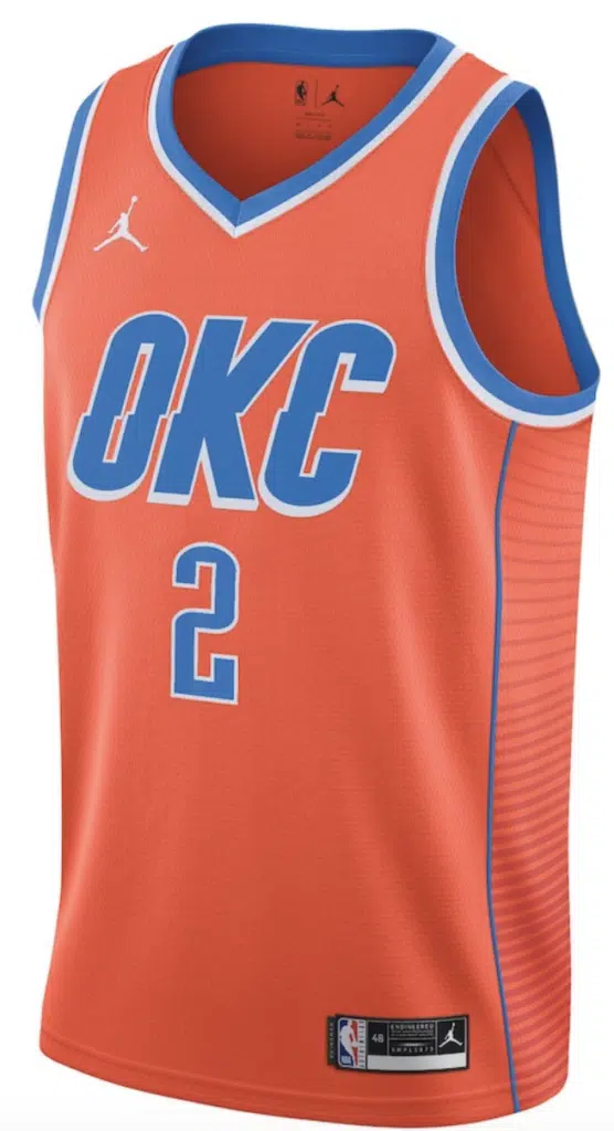 maillot statement okc thunder jordan 2021