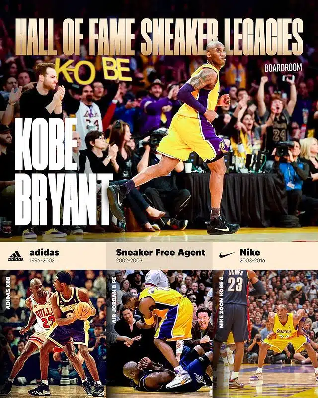 contrat chaussure kobe bryanthall of fame 2021
