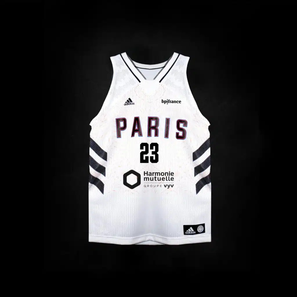 maillot domicile paris basketball adidas 2021 2022