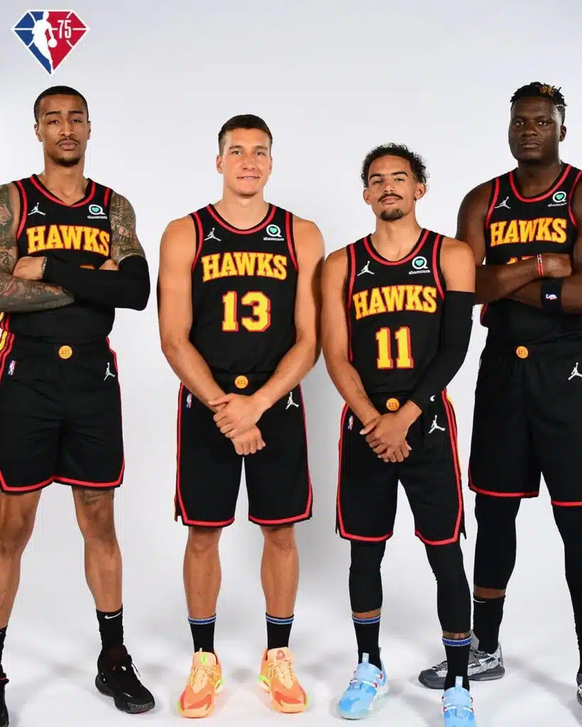 chaussure adidas trae 1 pendant nba media day