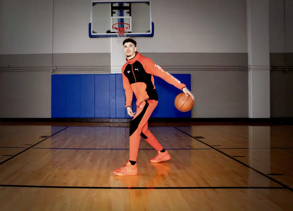 puma mb 1 red blast lamelo ball