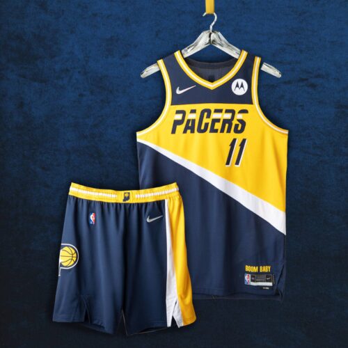 Image de l'article Maillot City 2021-2022 des Indiana Pacers : la ABA à l'honneur !