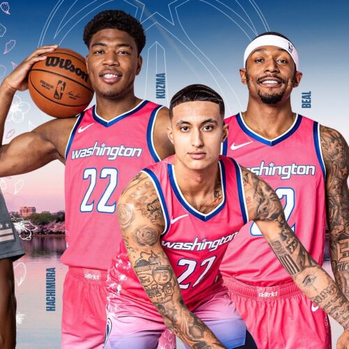 Image de l'article Maillot City 2022-2023 des Washington Wizards : l'édition Bloom City !