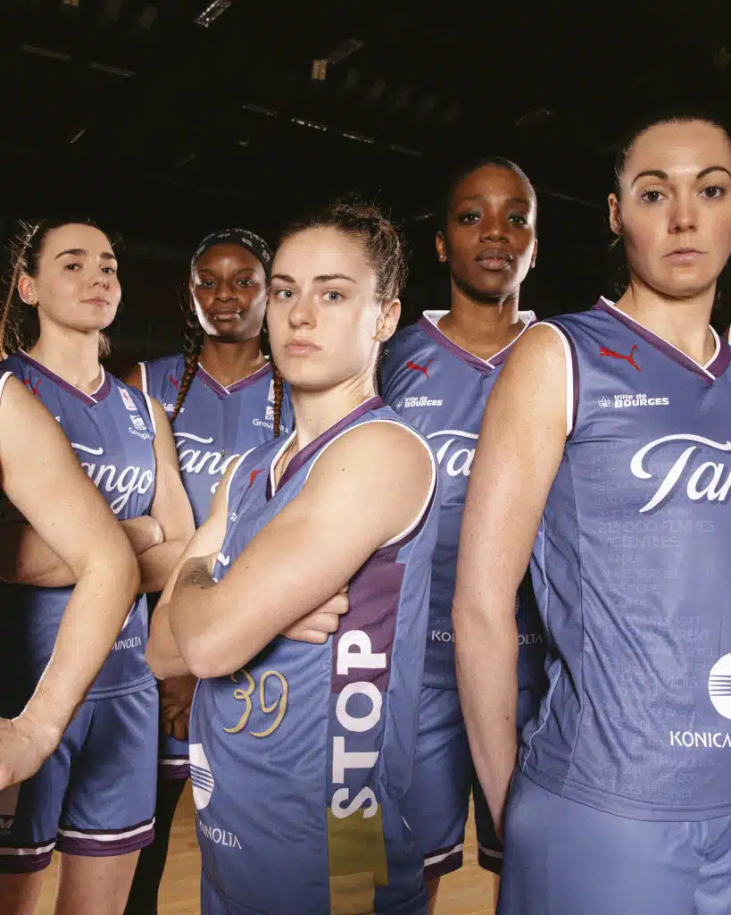 puma tango bourges basket maillot denonce violences faites aux femmes