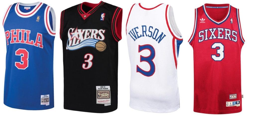 top 10 ventes maillots nba all time allen iverson