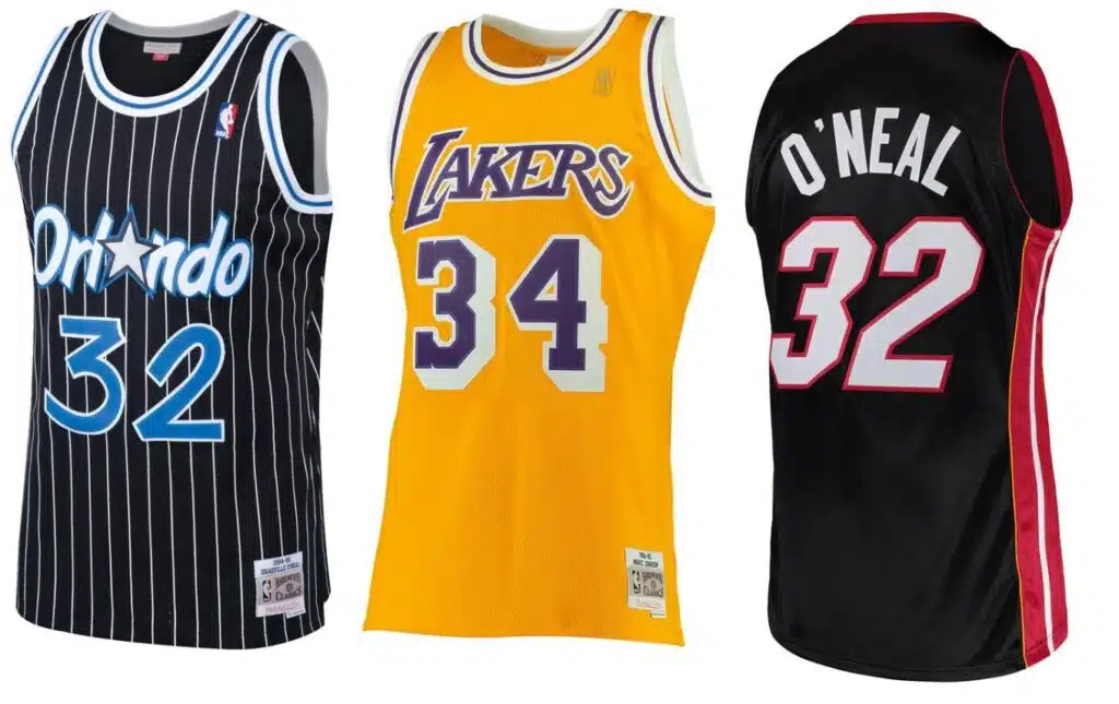 top 10 ventes maillots nba all time shaquille oneal