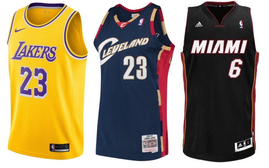 top 10 ventes maillots nba all time lebron james