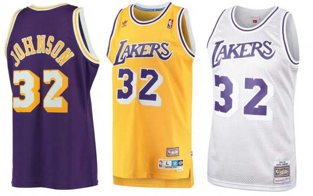 top 10 ventes maillots nba all time magic johnson