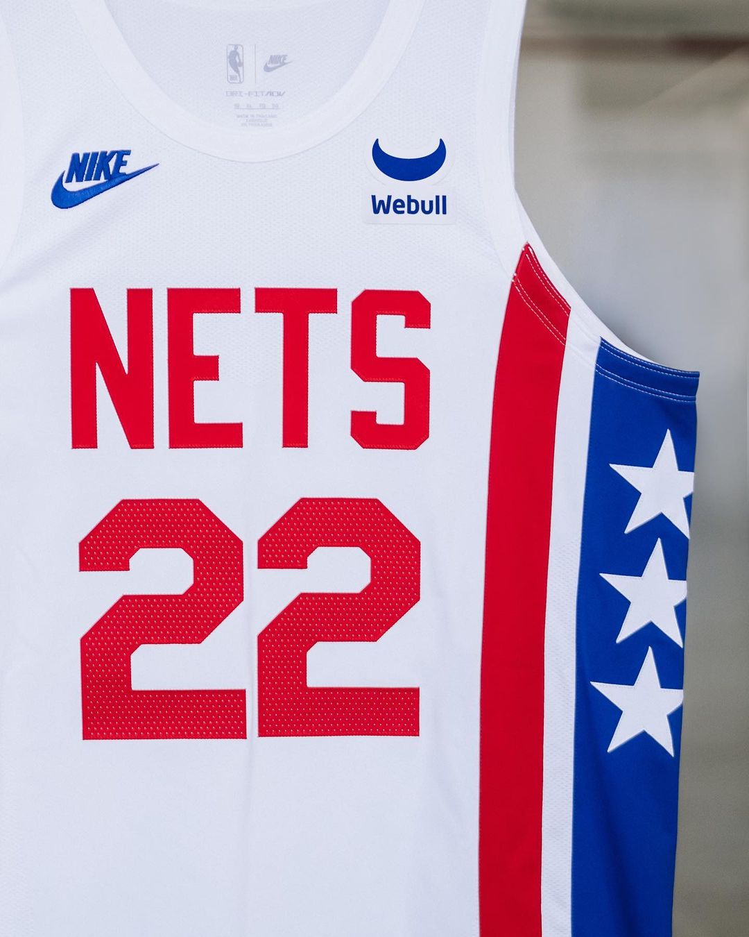 maillot Classic des nets stars and stripes dr j