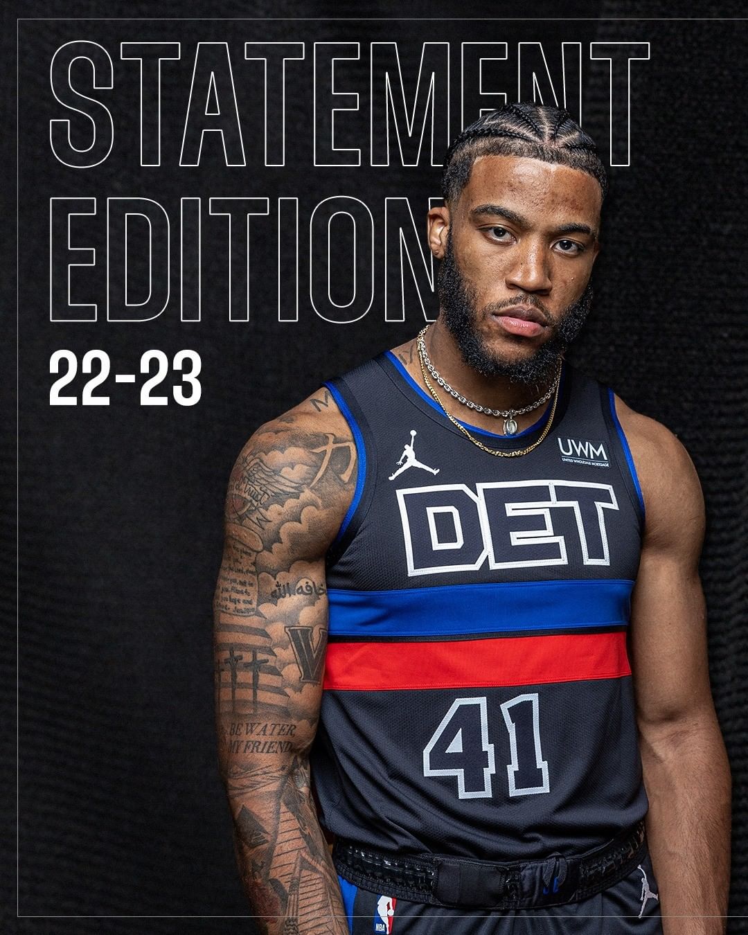 Maillot Statement 20222023 des Pistons un fan à l'honneur