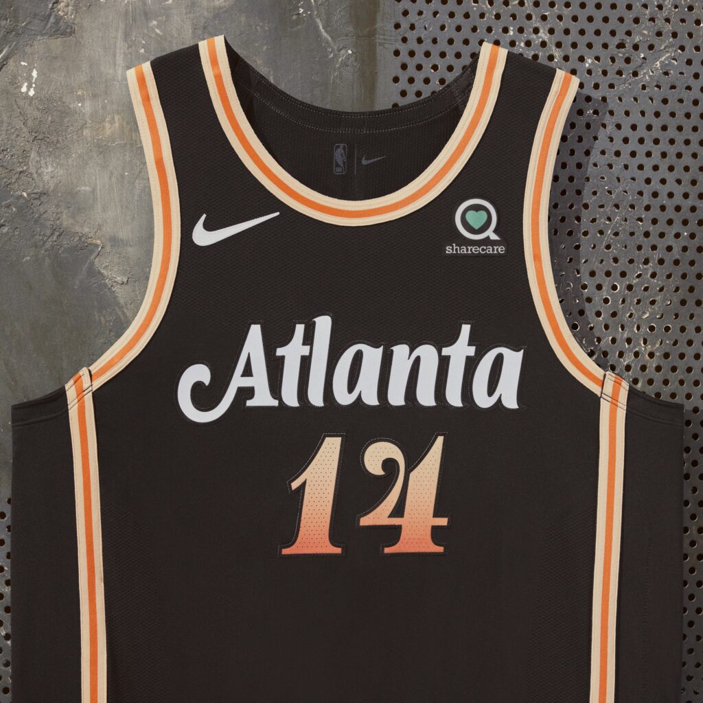 Maillot Atlanta Hawks 2023 2024 personnalisé city édition noir