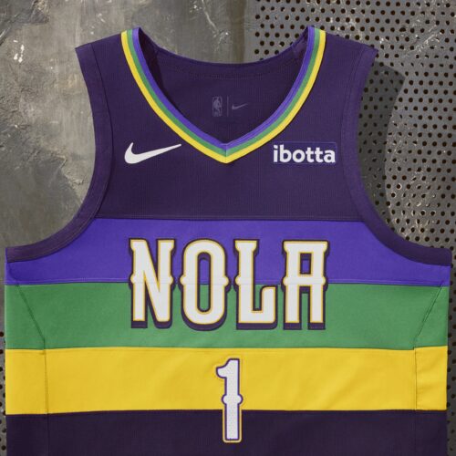 Image de l'article Maillot City Edition 2022-2023 des New Orleans Pelicans : le carnaval !