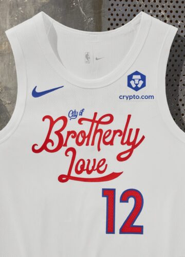 Image de l'article Maillot City Edition 2022-2023 des Sixers : la ville de l'amour fraternel !
