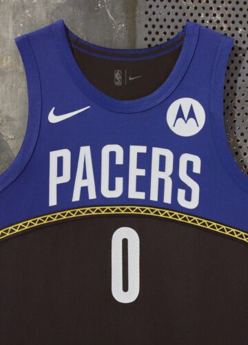 Image de l'article Maillot City Edition 2022-2023 des Indiana Pacers : la Gainbridge Fieldhouse !