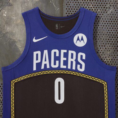 Image de l'article Maillot City Edition 2022-2023 des Indiana Pacers : la Gainbridge Fieldhouse !