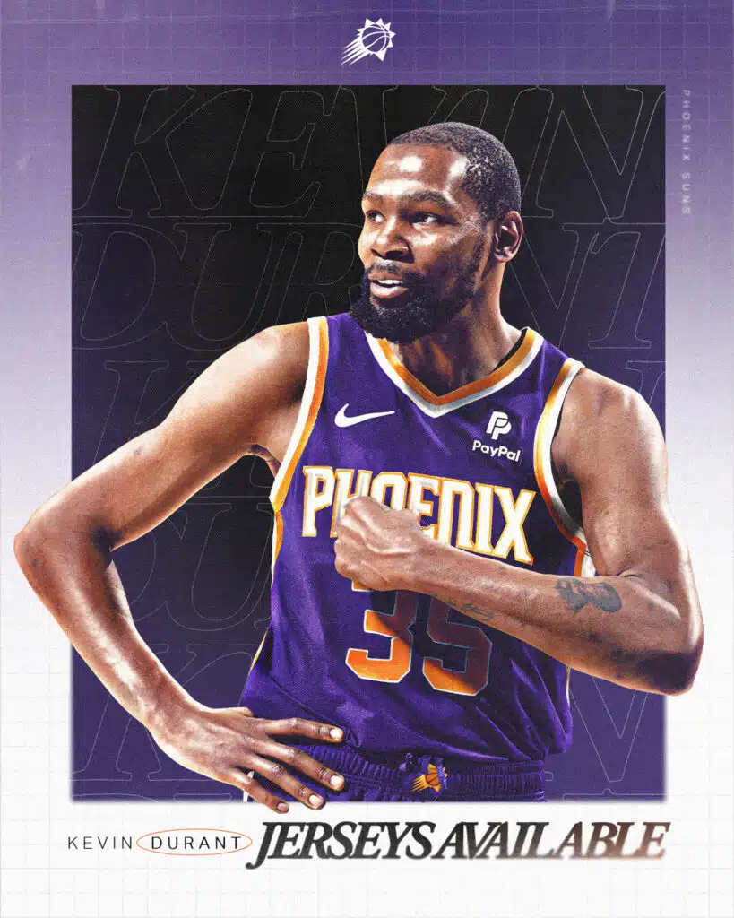 maillot kevin durant phoenix suns numero 35