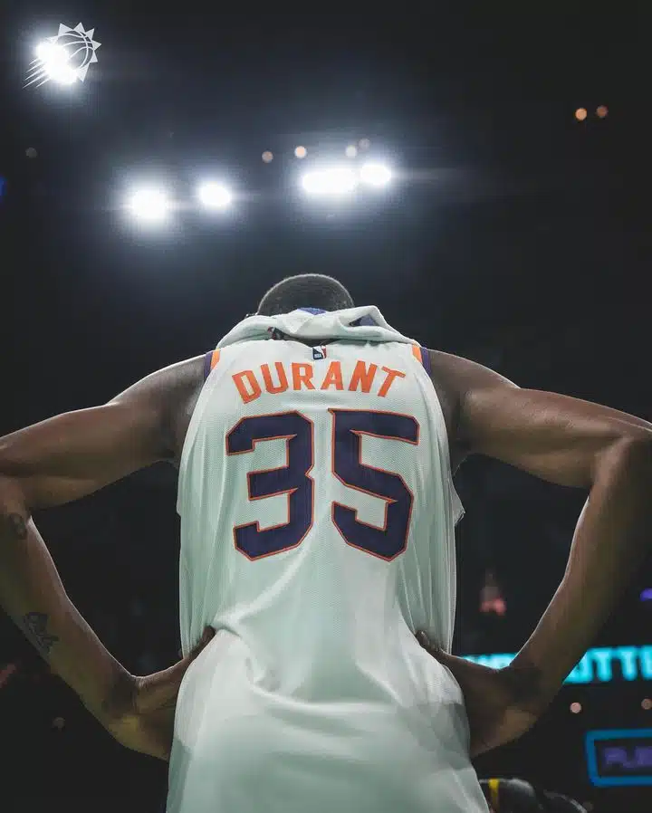 maillot kevin durant phoenix suns association edition numéro 35