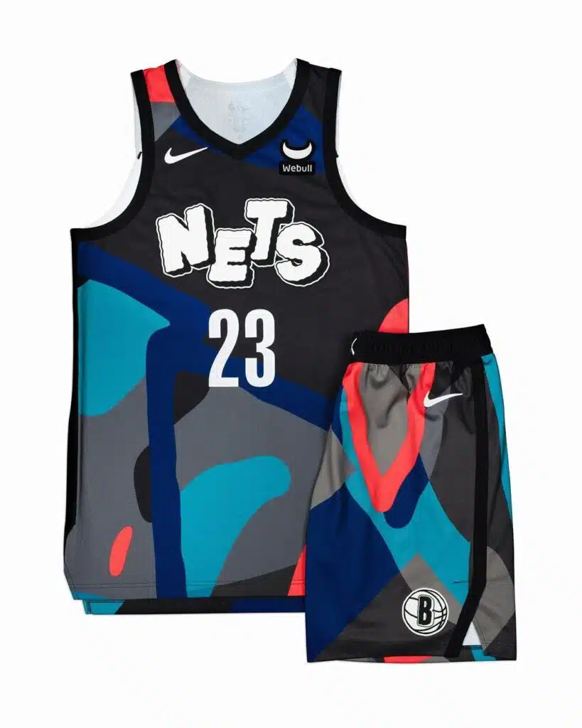 maillot city edition 2023 2024 brooklyn nets kaws