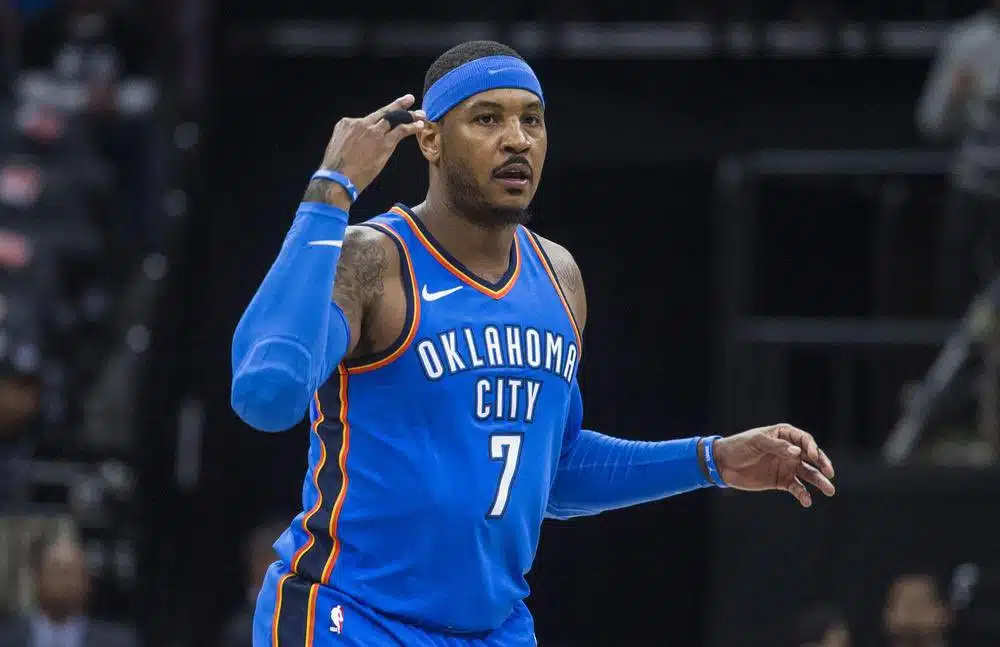 retraite carmelo anthony maillot thunder