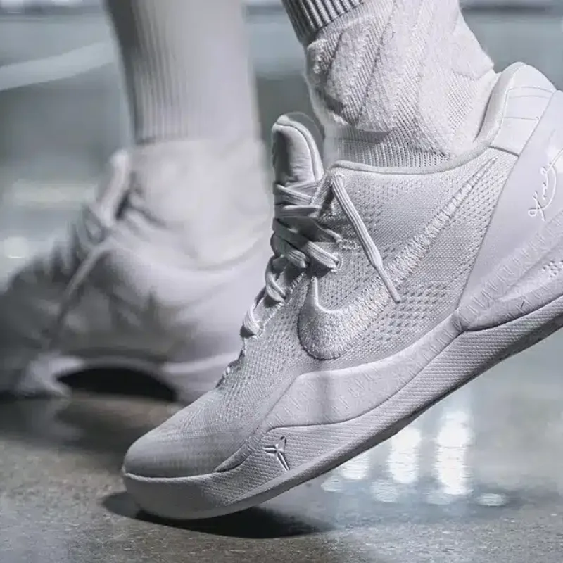 nike kobe 8 halo triple white