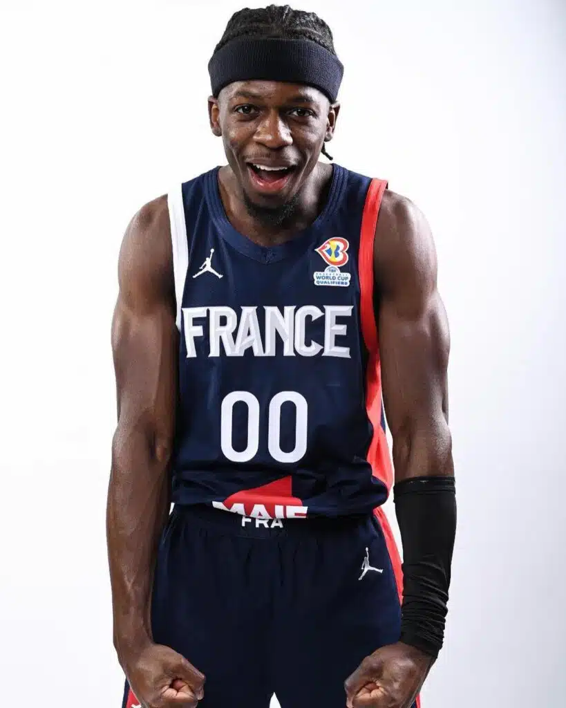 maillot equipe france basketball deux numeros O sylvain francisco