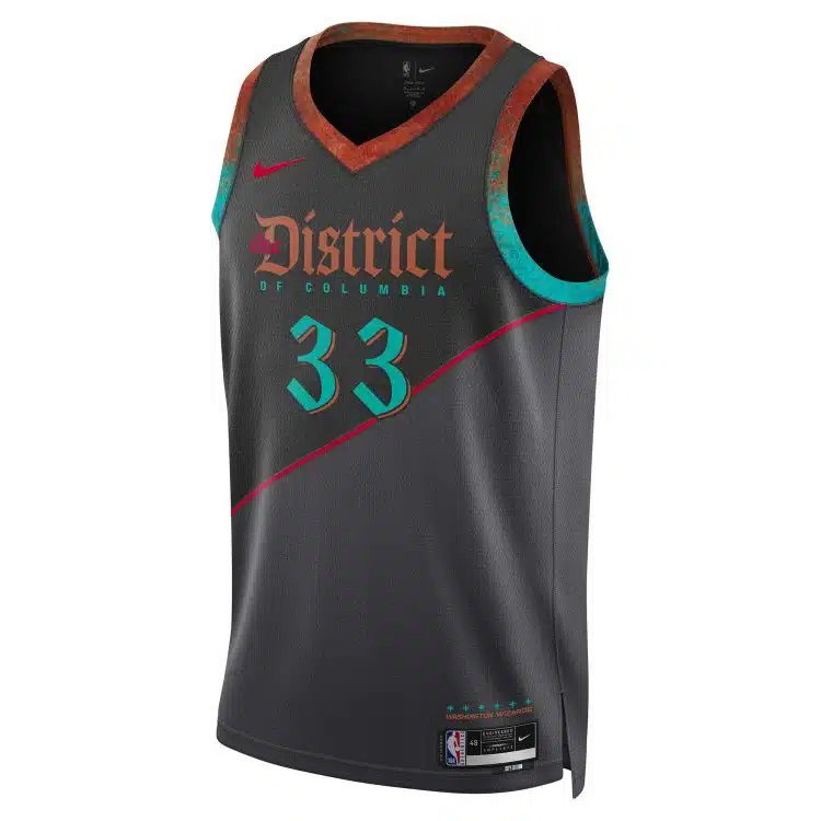 maillot city edition 2023 2024 washington wizards