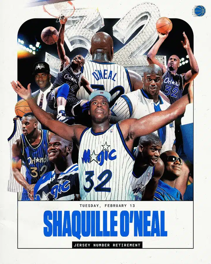 maillot shaquille o neal retire magic orlando 
