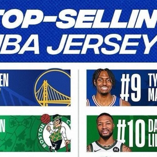 Image de l'article Les maillots NBA les plus vendus lors de la saison 2023-2024