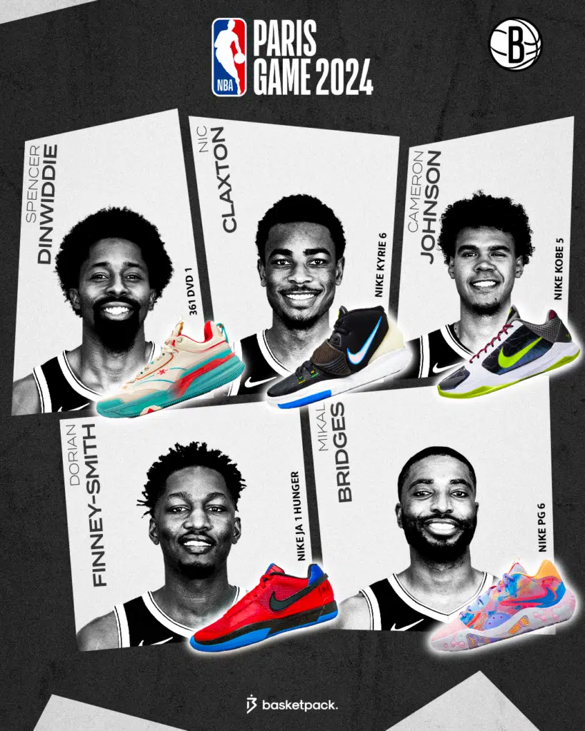 brooklyn nets chaussures nba paris game 2024