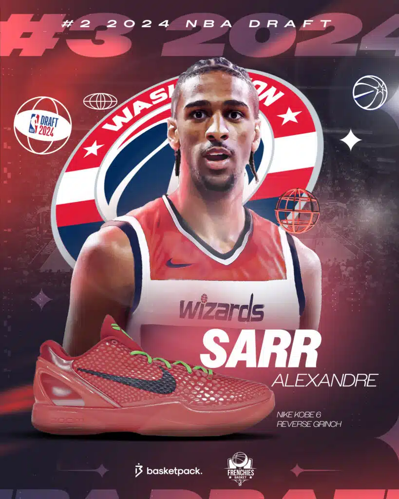 nba draft chaussure alexandre sarr paire