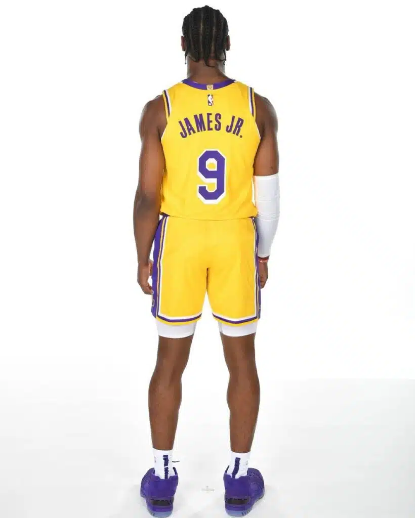 maillot bronny james lakers numero 9