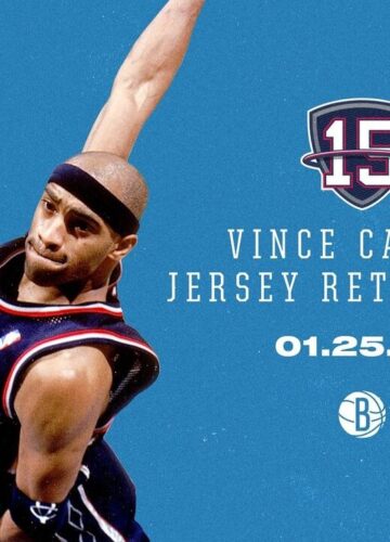 Image de l'article Le maillot de Vince Carter retiré par les Nets !
