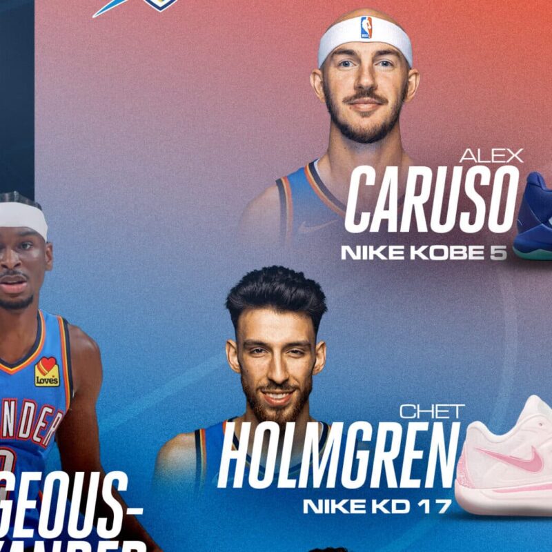 maillots paire chaussures kicks okc thunder nba 2024 2025