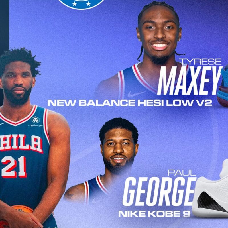 chaussures paires phladelphia sixers 76ers 2024 2025