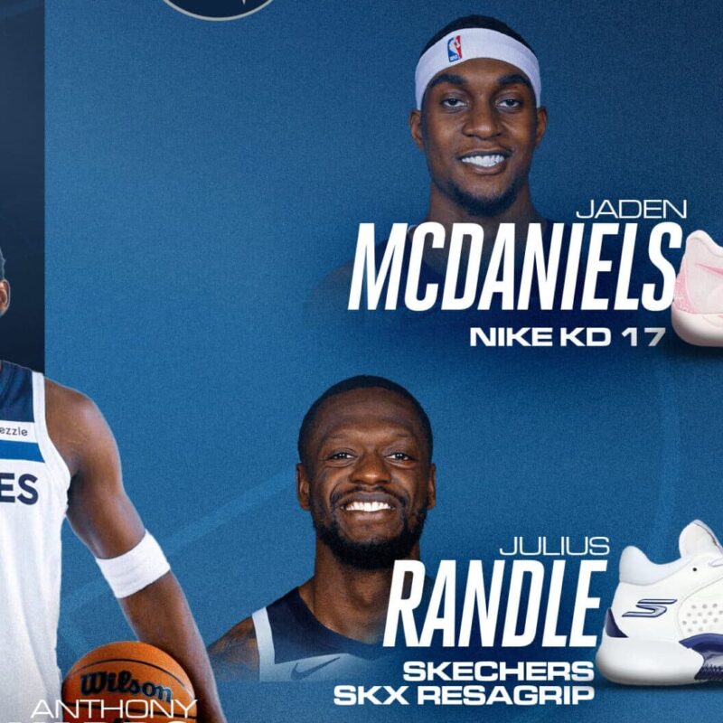 maillots paire chaussures kicks minnesota timberwolvesnba 2024 2025