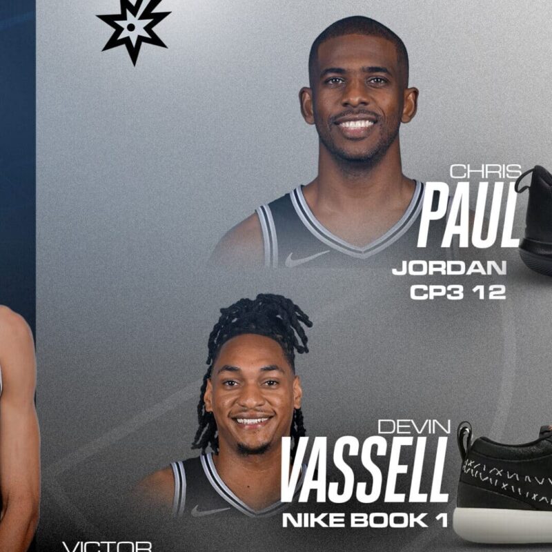 maillots paire chaussures kicks san antonio spurs nba 2024 2025