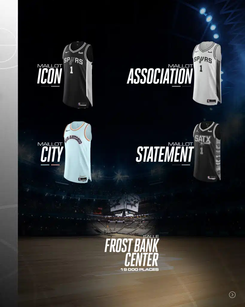 maillots san antonio spurs nba 2024 2025