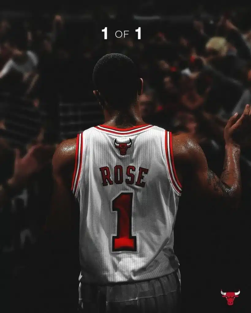 maillot derrick rose retire chicago bulls