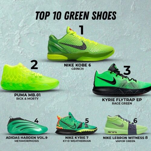 Image de l'article Top 10 : les plus belles chaussures de basket vertes