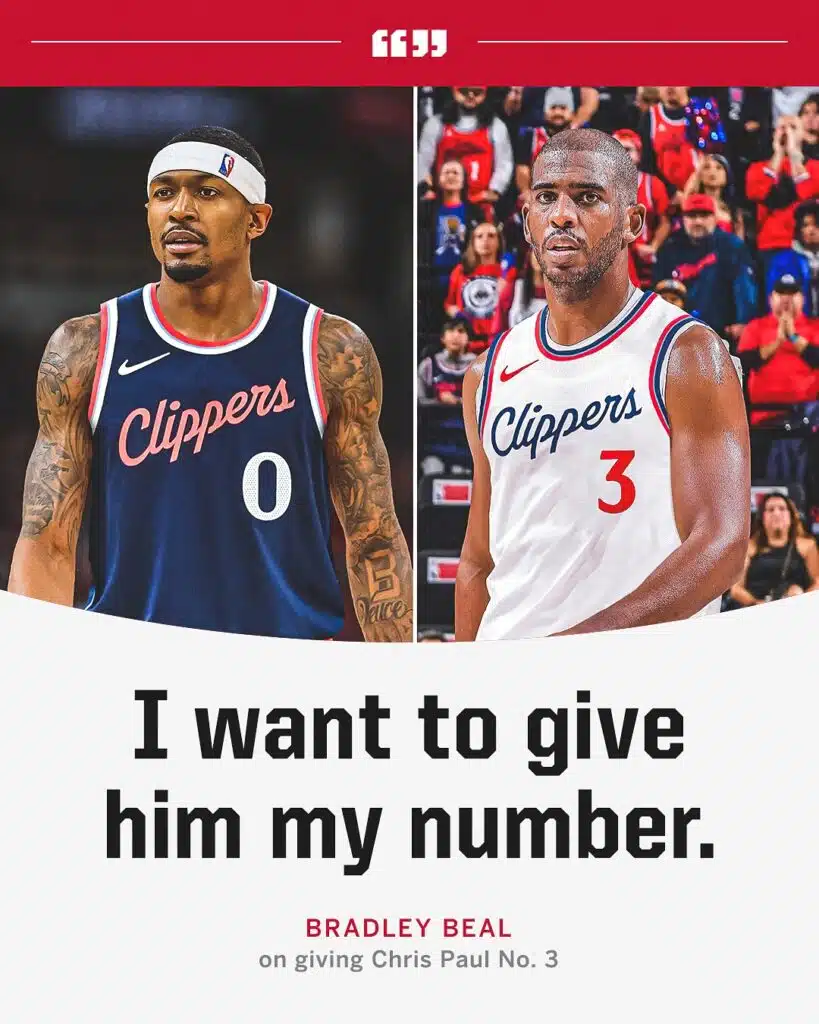 maillot clippers numero 3 beal ou paul cp3