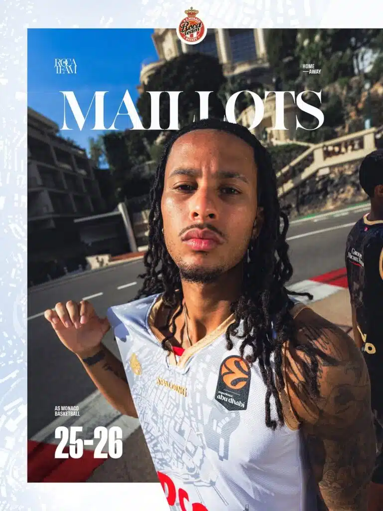 maillot euroleague as monaco basket 2025 2026 roca team