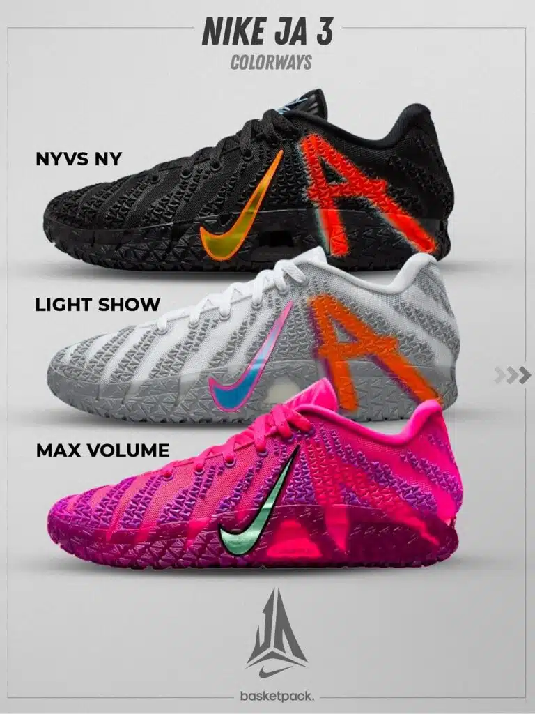 nike ja 3 colorways coconut milk sail