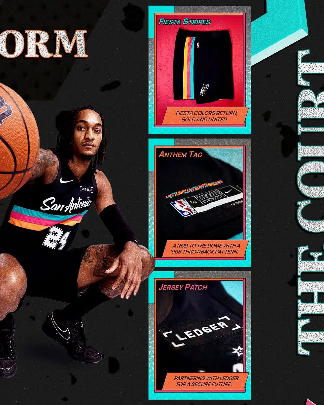 maillot city edition fiesta san antonio spurs 2025 2026